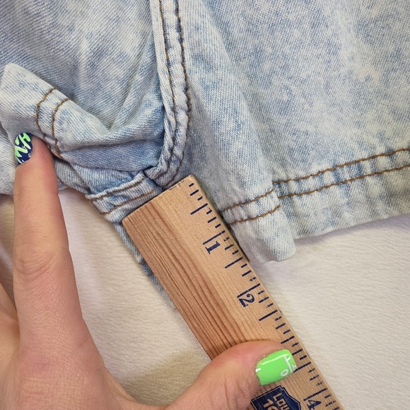 Vintage Made In The Shade Denim Shorts Womens 5 High Waist Pleated Acid Wash USA - Picture 5 of 13